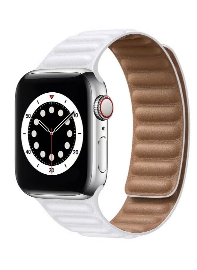 Compatible with Apple Watch Band 41mm 40mm 38mm, Genuine Leather Watch Strap Replacement for Apple Watch Series 7/6/5/4/SE/3/2/1 iWatch - Image 1