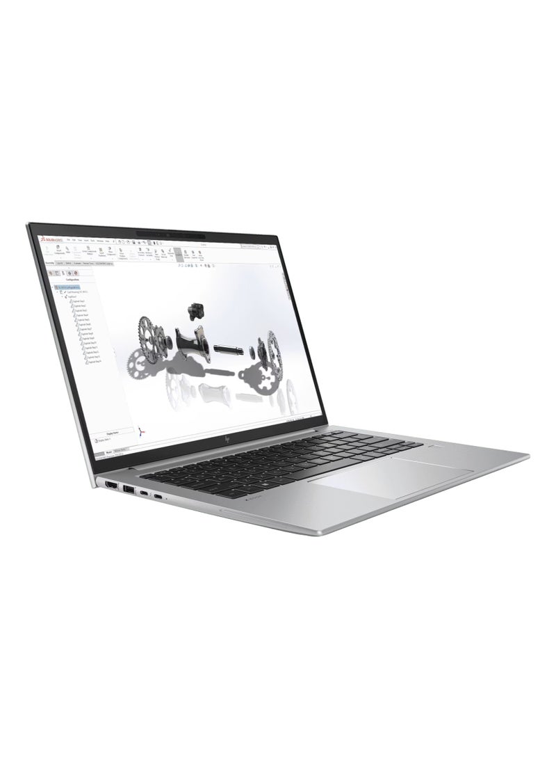 HP ZBook Firefly G10 82N21AV Mobile Workstation Laptop, 14″ WUXGA T IPS Display, Intel Core i7-1355U CPU, 16GB DDR5-5200 RAM, 512GB SSD, NVIDIA RTX AX211 Graphics, Win 11 Pro | Silver English/Arabic Silver - Image 2