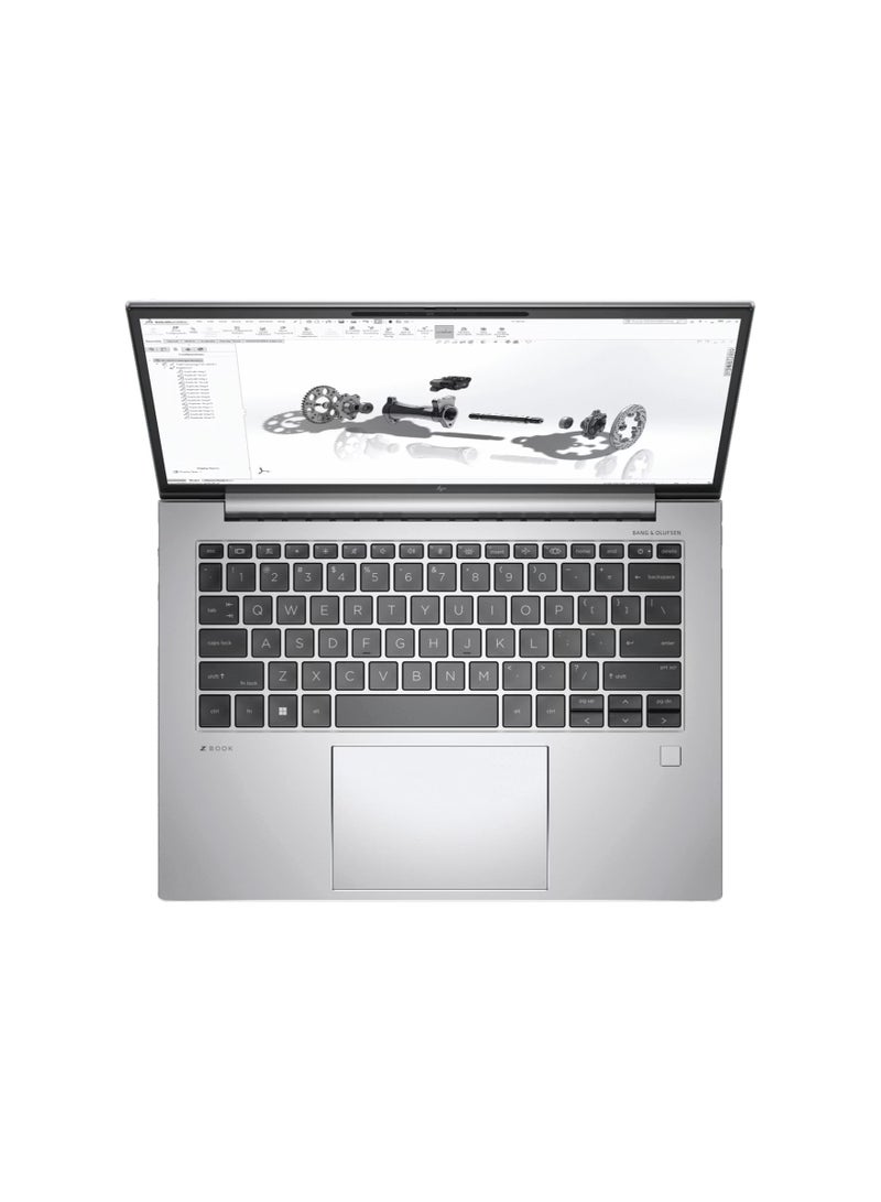 HP ZBook Firefly G10 82N21AV Mobile Workstation Laptop, 14″ WUXGA T IPS Display, Intel Core i7-1355U CPU, 16GB DDR5-5200 RAM, 512GB SSD, NVIDIA RTX AX211 Graphics, Win 11 Pro | Silver English/Arabic Silver - Image 4