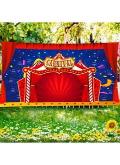 Breling Big Circus Theme Party Decorations Carnival Circus Tent Backdrop Party Decorations Carnival Banner For Kids Birthday Party Decorations Supplies 6 X 3 Ft  - Image 2