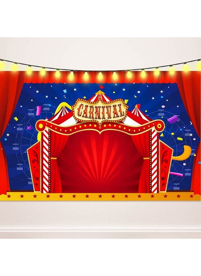 Breling - Big Circus Theme Party Decorations Carnival Circus Tent Backdrop Party Decorations Carnival Banner For Kids Birthday Party Decorations Supplies 6 X 3 Ft - Image 1