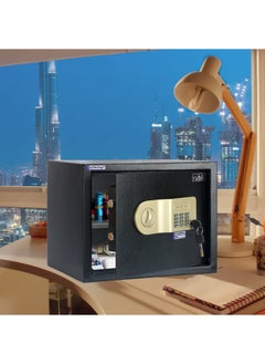 Rubik Large Safe Box A4 Documents Size for Home Office with Key and Pin Code Keypad for Cash Documents Jewelry Passports (38x30x30cm Black)  - Image 2
