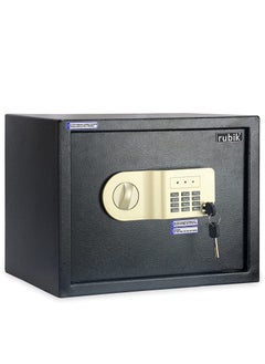 Rubik Large Safe Box A4 Documents Size for Home Office with Key and Pin Code Keypad for Cash Documents Jewelry Passports (38x30x30cm Black)  - Image 1