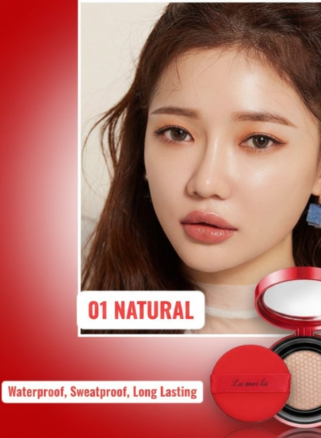 Lameila Waterproof Whitening Foundation 15 g Shade 01 Natural Long Lasting Full Coverage Makeup Smooth Finish - Image 1