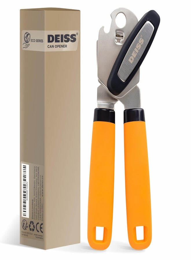 Deiss فتاحة علب يدوية من دايس برو - فتاحة علب يدوية وفتاحة زجاجات ذات حافة ناعمة، فتاحات علب متينة من الفولاذ المقاوم للصدأ، مقبض دوار سهل الاستخدام، شفرة حادة لقطع سهل، مقبض مريح مانع للانزلاق - Image 1