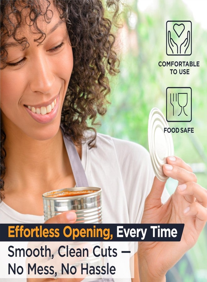 Deiss فتاحة علب يدوية من دايس برو - فتاحة علب يدوية وفتاحة زجاجات ذات حافة ناعمة، فتاحات علب متينة من الفولاذ المقاوم للصدأ، مقبض دوار سهل الاستخدام، شفرة حادة لقطع سهل، مقبض مريح مانع للانزلاق - Image 4