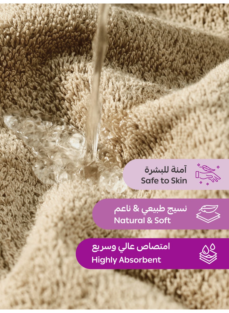 دوناتيلا طقم مناشف حمام فاخرة  قطع  سم قطن % مشط  جرام للمتر المربع سريع الجفاف فائق الامتصاص سميك وفخم للاستخدام اليومي والفندقي والسبا والجيم - Image 4