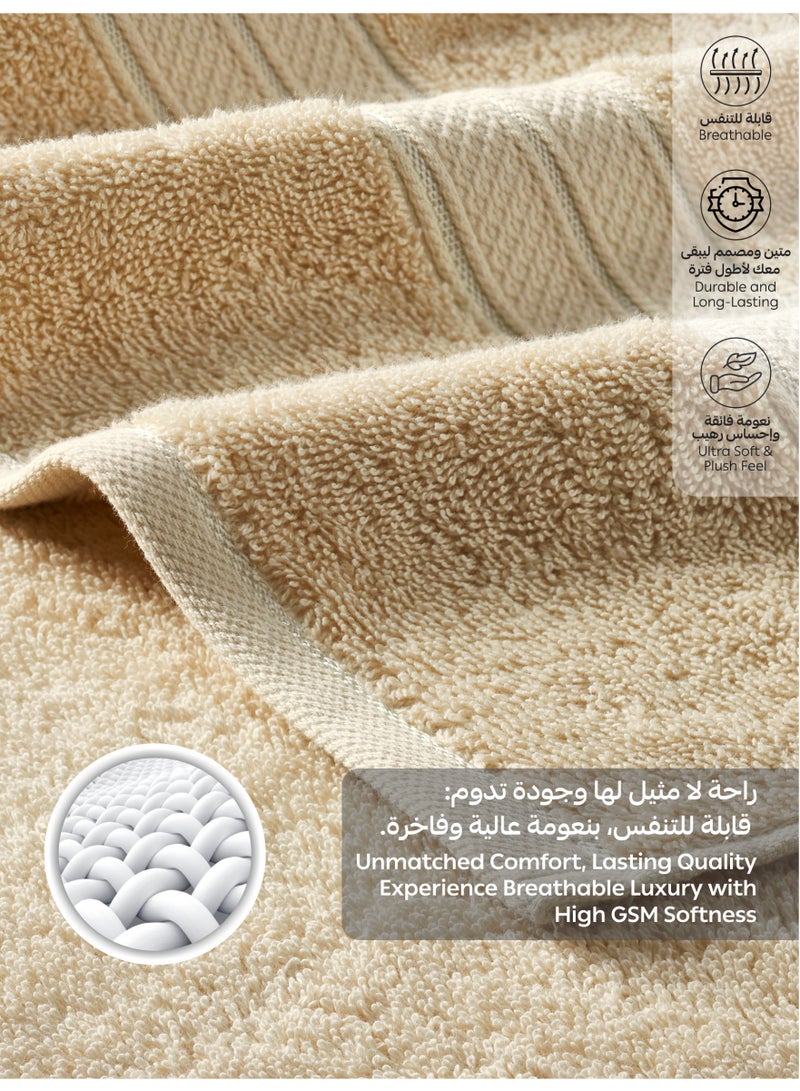 دوناتيلا طقم مناشف حمام فاخرة  قطع  سم قطن % مشط  جرام للمتر المربع سريع الجفاف فائق الامتصاص سميك وفخم للاستخدام اليومي والفندقي والسبا والجيم - Image 5