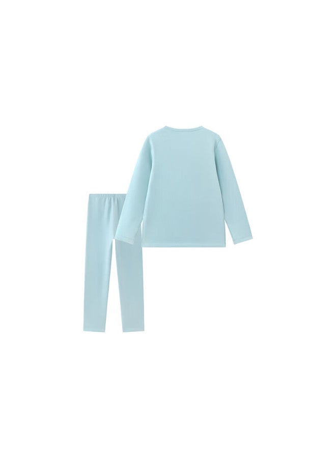 Yeehoo Children's Homewear Long Sleeve Two-piece Pajamas Autumn Winter New Boys And Girls Base Layer Set For Older Kids - Image 4