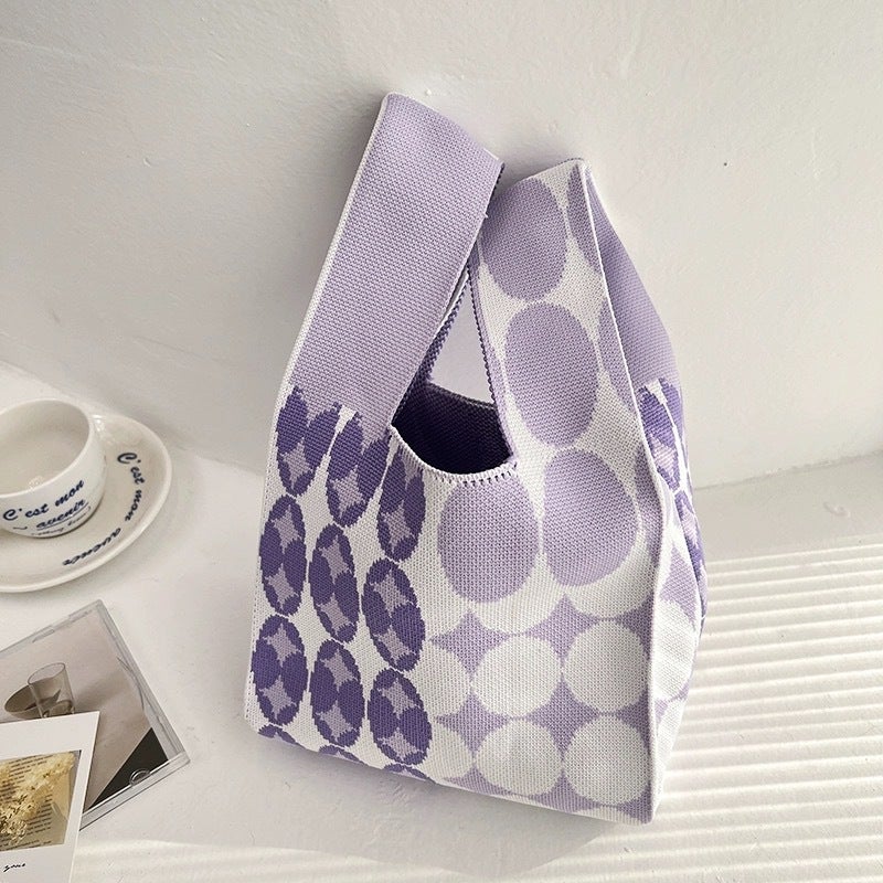Geometric Contrasting Flower Bag For Women, Korean Style Niche Design, Casual Handbag For Street, Women'S Handbag, Vest Bag For Women - Image 1