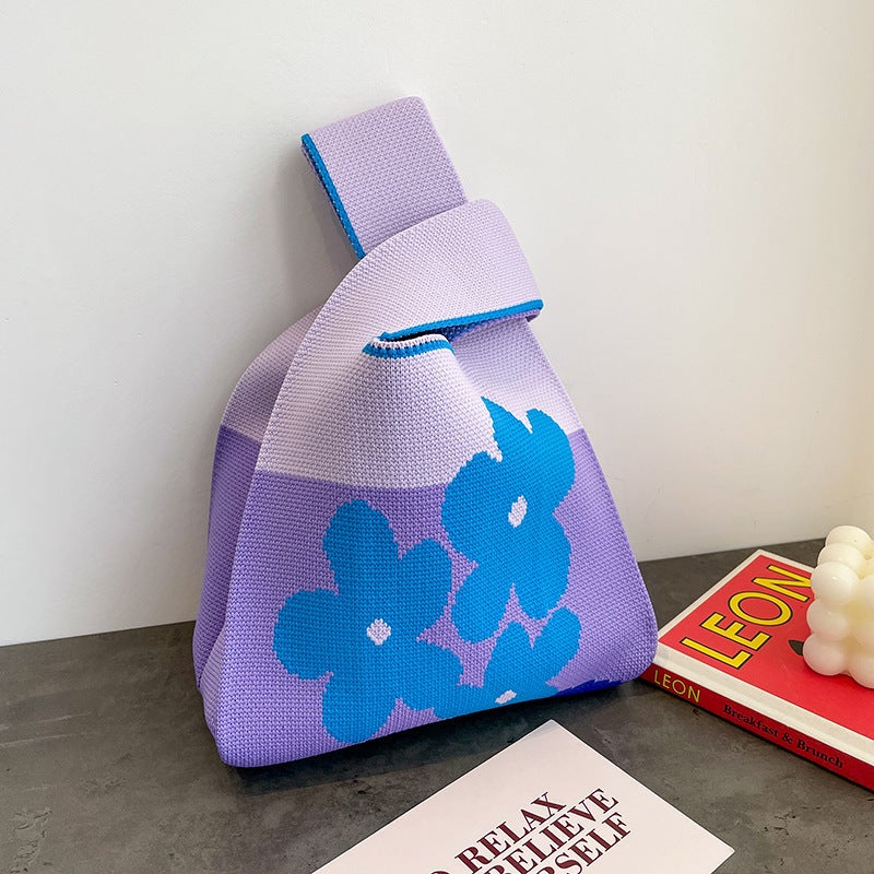 Geometric Contrasting Flower Bag For Women, Korean Style Niche Design, Casual Handbag For Street, Women'S Handbag, Vest Bag For Women - Image 5