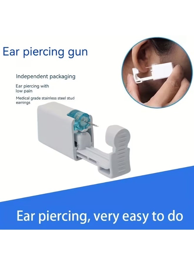 Disposable Ear Piercing Gun Kit, Safety Self‑Ear Piercing Tool with Rhinestone Stud Earring for Ear Piercing - Image 4