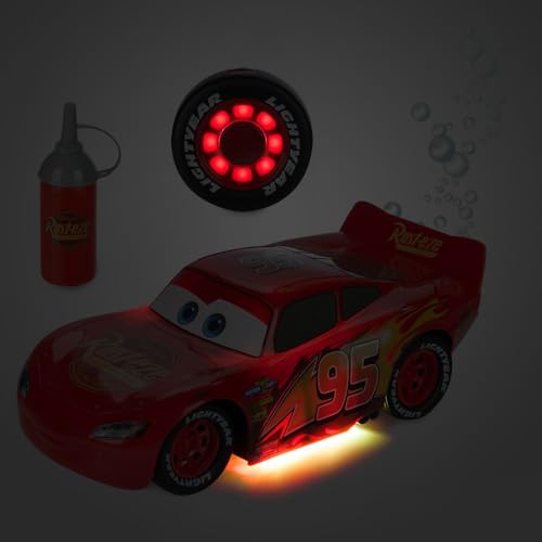 Disney Store Official Lightning McQueen Bubble-Blowing Remote Control Car - 2.4GHZ RC Cars with Bubble Fluid Refill - Toddler Boy Toys Inspired by Pixar's Cars - Light Up Fun for Little Racers - Image 2