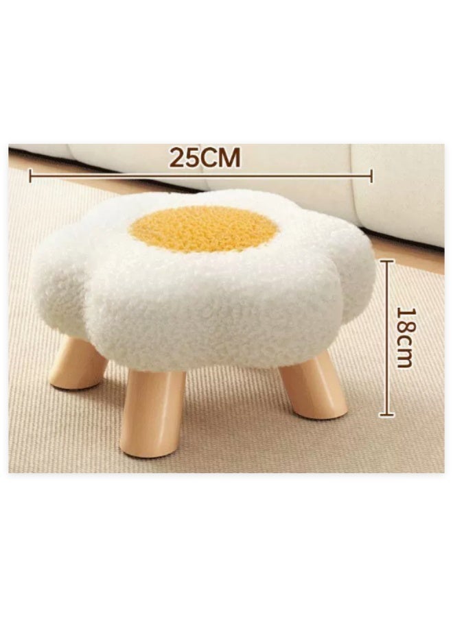 Tanwer Children's flower stool white - Image 2