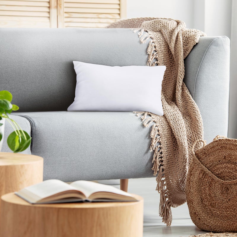 Utopia Bedding Decorative Throw Pillow Insert (12 x 20 Inches  White) - Set of 1  Ideal for Sofa  Couch  and Bed - Image 5