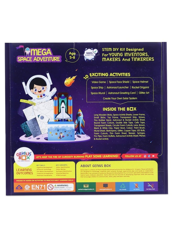 Genius Box - Play some Learning - Genius Box Play some Learning Educational Toy for 5+ Year Age Super Mega Space Adventure STEM DIY Learning 10 Exciting Activity kit - Image 1