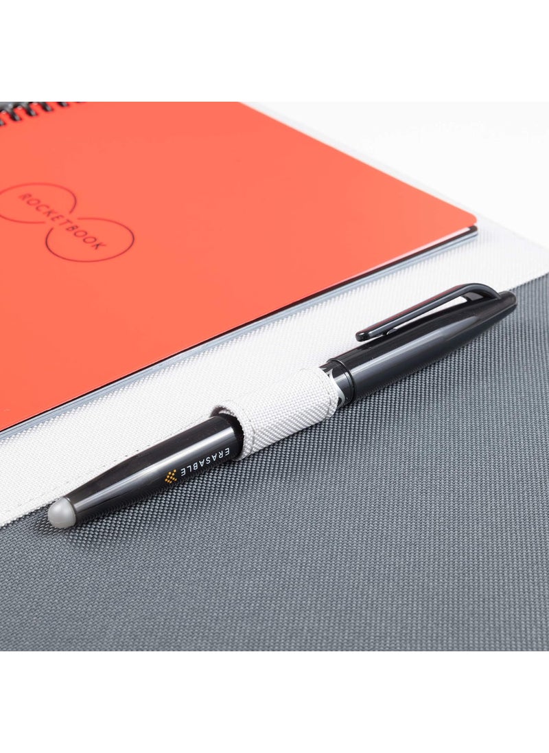 Rocketbook - Rocketbook Capsule 20 Folio Cover for Core Panda and Fusion  100 Recyclable Cover with Pen Holder Magnetic Clasp  Inner Storage  Gray Executive Size 6 x 88 - Image 1