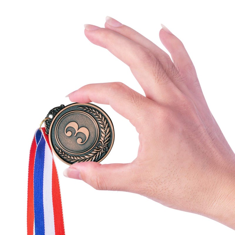 Favide 12 Pieces Gold Silver Bronze Award Medals-Winner Medals Gold Silver Bronze Prizes For Competitions  Party Olympic Style  2 Inches - Image 5