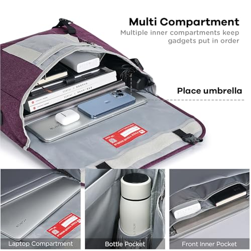OIWAS Messenger Bag for Women, 17 Inch Laptop Crossbody Bags Men Casual Satchel Shoulder Bag College Travel Office Briefcase - Image 4