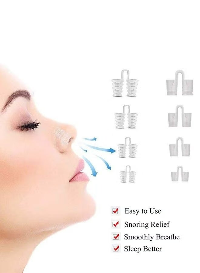 8 Pieces Anti Snoring Devices, Nasal Dilator snoring nose vents Stopper for Travel and Home - Image 3
