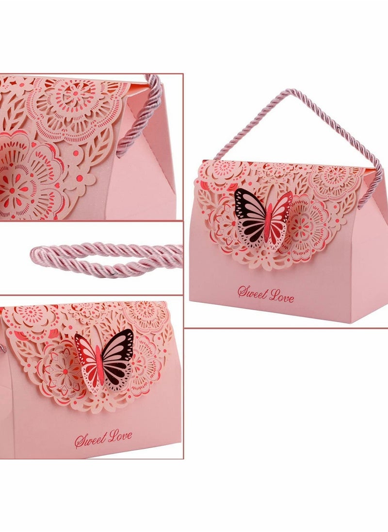 Excefore Decorative Boxes Gift Bags Butterflies with Handle, Wedding Driew Party Favor Bags Paper for Anniversary, Birthday Parties, Baby Shower, Bridal Showers  - Image 4