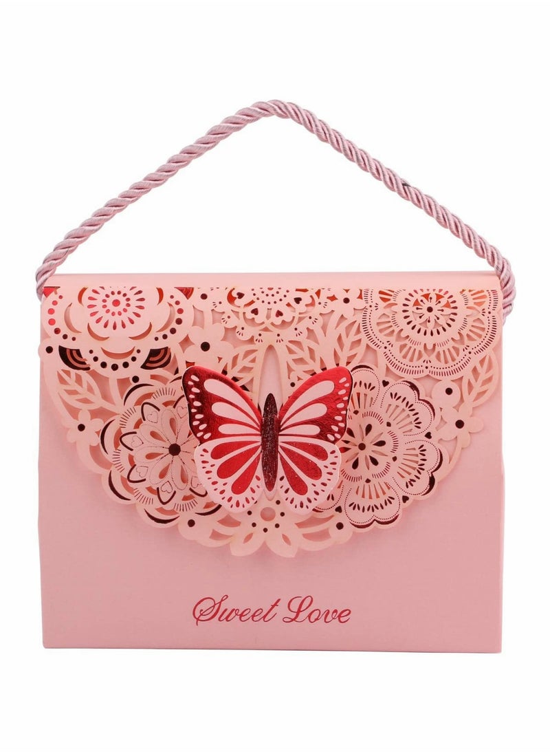 Excefore Decorative Boxes Gift Bags Butterflies with Handle, Wedding Driew Party Favor Bags Paper for Anniversary, Birthday Parties, Baby Shower, Bridal Showers  - Image 5