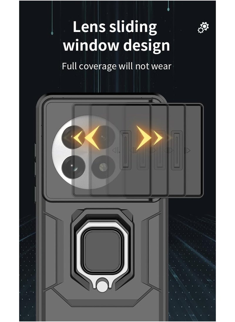 [1+2 Sets] For OnePlus 13 5G Case & Screen Protector Built Slide Camera Protection Cover Heavy Duty Protective Phone Case with 2 Tempered Glass Screen Protector