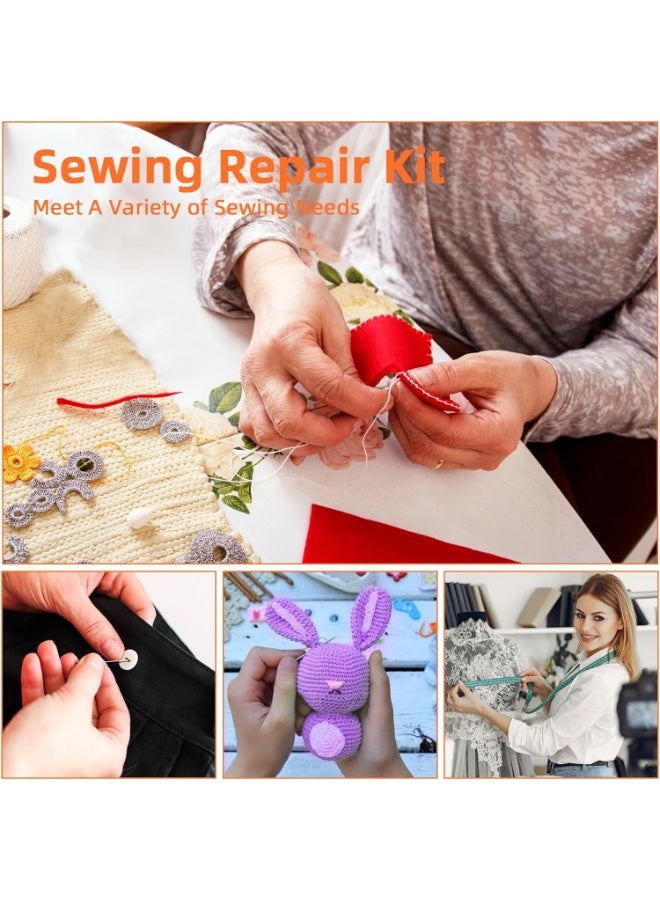 2 Pack Mini Travel Sewing Kit, Portable Sewing Kit with Foldable Case for Home Traveler, Beginner Friendly Emergency Sewing Repair Kit DIY Sewing Supplies with Thread Scissor Needle Button Pins - Image 5
