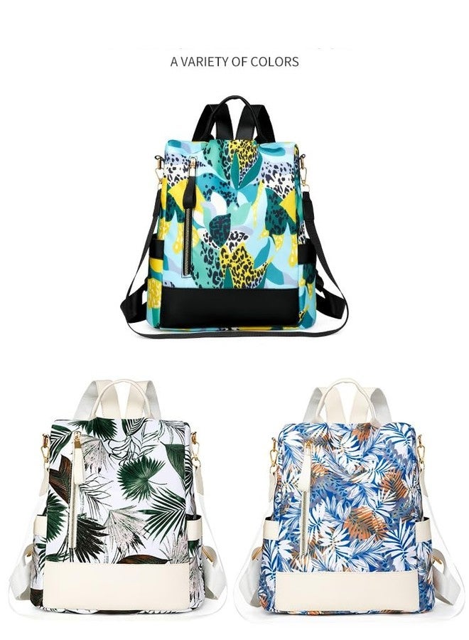 MOCA Women Girls Anti-Theft Backpack Lightweight Water-Resistant Stylish Casual Travel College School Bag Outdoor Daypack Shoulder Rucksack (Tropical Green) - Image 2