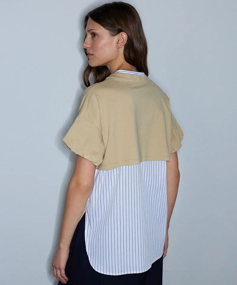 Ipekyol  Layered-Effect Balloon-Sleeve T-Shirt for Women | Best Price UAE