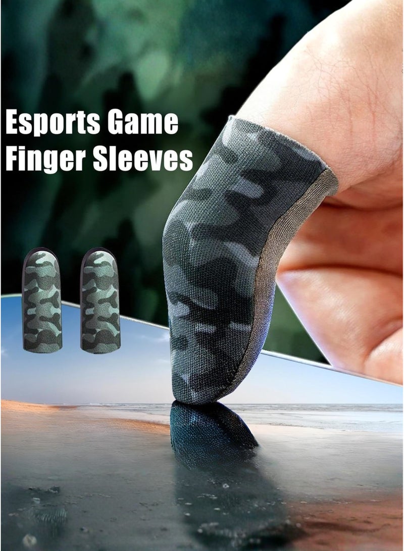 كاست ويف أكمام أصابع ألعاب كاستويف بطبعة زي عسكري - قفازات لمس مضادة للتعرق وعالية الحساسية وجيدة التهوية لألعاب ببجي وفري فاير وكول موبايل - Image 2