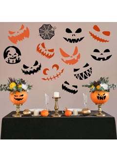 Marspark 16 Pieces 8 Inch Halloween Pumpkins Stencils Reusable Plastic Halloween Drawing Stencils Large Halloween Drawing Template Decorative Pumpkin Painting Stencils Template for DIY Crafts Spraying Wall  - Image 4