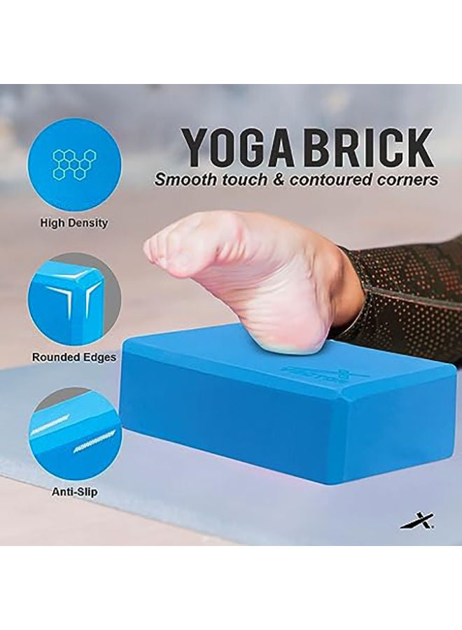 Vector X Yoga Brick Colour May Vary , High Density EVA Foam Yoga Block Brick, Improves Strength Aid Balance and Flexibility, Light Weight, Odour Free, 22.8 X 15 X 7.6 Cm - Image 2
