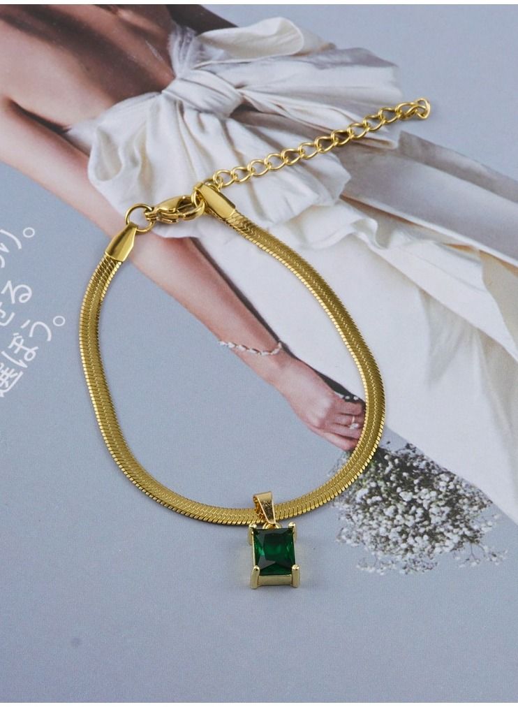 Kenzs 18K Gold Emerald Fashion Bracelet - Image 1