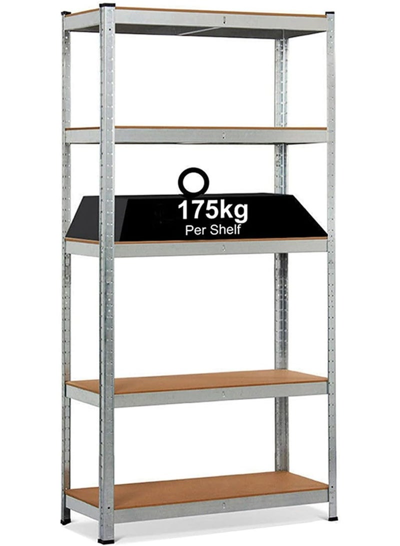 DubaiGallery Industrial Grade Metal Garage Shelving Unit – Adjustable Heavy Duty Storage Rack with Reinforced MDF Shelves, Built for Warehouses, Workshops, Retail Stores, Utility Rooms, Offices, Basements, and Home Storage with Exceptional Load Capacity. - Image 5