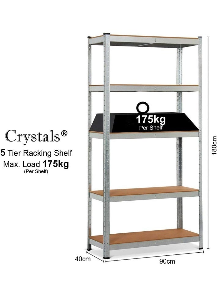 DubaiGallery Industrial Grade Metal Garage Shelving Unit – Adjustable Heavy Duty Storage Rack with Reinforced MDF Shelves, Built for Warehouses, Workshops, Retail Stores, Utility Rooms, Offices, Basements, and Home Storage with Exceptional Load Capacity. - Image 2