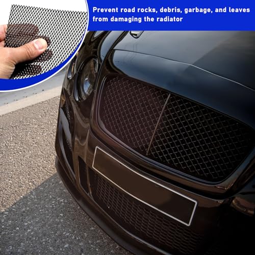 Sylvil Car Grill Mesh, Heavy Duty Aluminum Alloy Grille Insert Bumper with Rhombic Hole, 40"×13" Multifunctional Automotive Screen Mesh Roll for Front Bumper, Car Accessories (4×8 mm) - Image 4