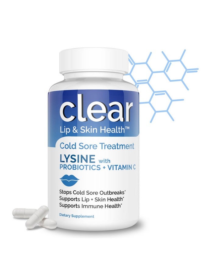 Cold Sore Treatment for Lips - Lysine Supercharged with Acidophilus Probiotic & Lactobacillus Rhamnosus + Vitamin C for Lip and Skin Health - Immune Support for Effective Prevention and Clear Skin - Image 1