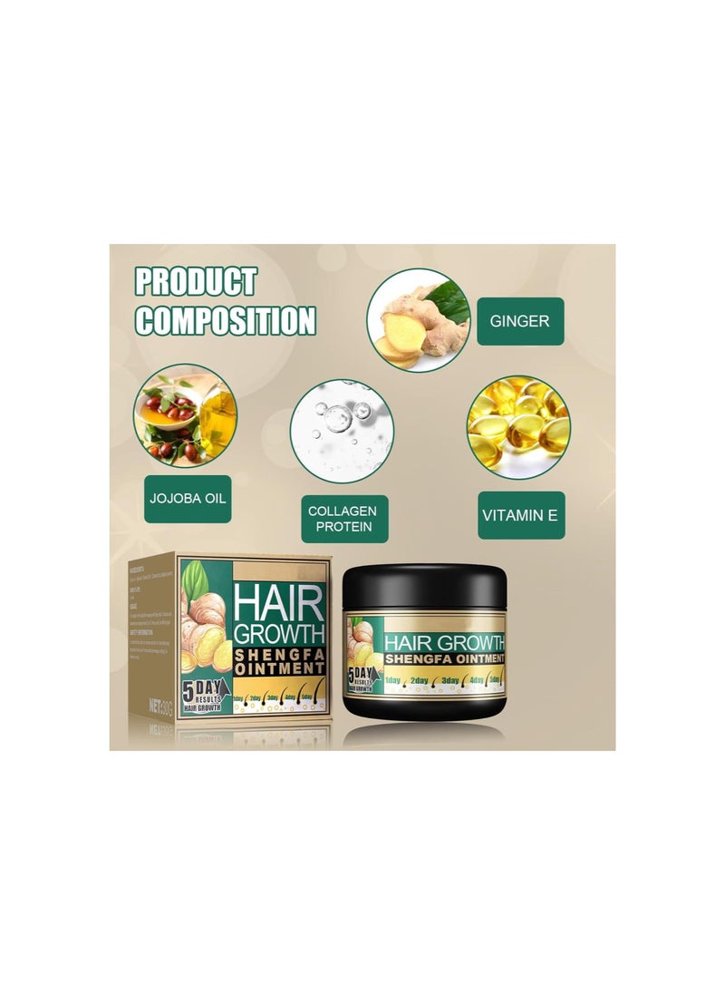 Generic - Ginger Hair Growth Ointment Hair Regrowth Treatment Cream Moisturizing Scalp Massage Hair Follicle Hair Care Serum Essence Conditioner (3.34 Ounce) - Image 1