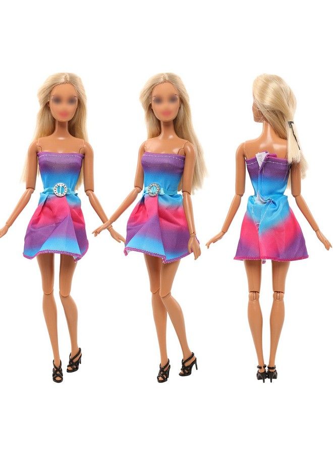 Barwa 10 Sets Doll Clothes Including 5 Fashion Floral Dresses 5 Sets Casual Outfits Tops And Trousers Shorts For 11.5 Inch Girl Dolls…  - Image 5