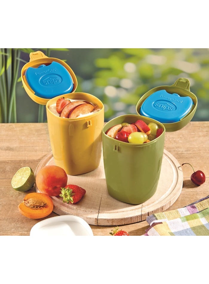 Snips Orange Yogurt Ice Box with Ice Pack & Leak-Safe Lid – Made in Italy - Image 4