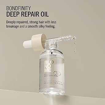 Schwarzkopf Professional زيت الشعر الخفيف من شوارزكوف بروفيشينال بلوند مي بوندفينتي لإصلاح الشعر العميق، حماية من الحرارة، التحكم في التجاعيد، تنعيم الشعر المسامي، إصلاح وتقوية 50 مل - Image 4