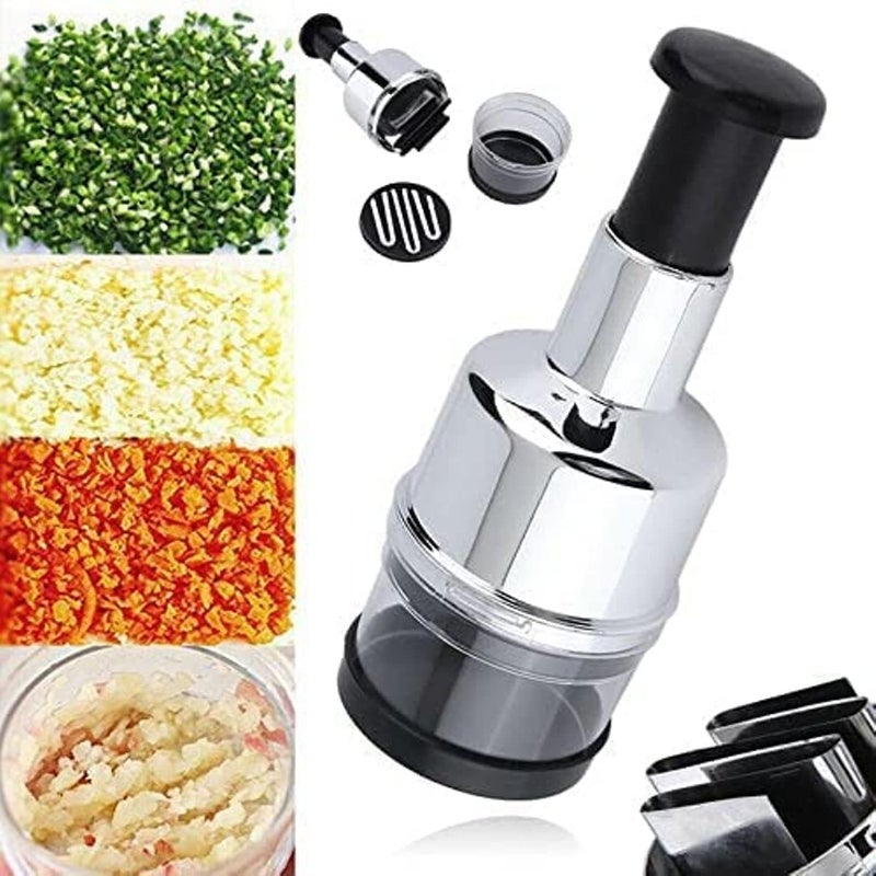 VENEXA Cutter Chilli Chopper Cutter Onion Garlic Chopper Squeezer Crusher Cutter Tool for Kitchen Vegetable Cutting Tool Hand Press Graters Slicer Tool Portable Tool Food Greater - Image 2