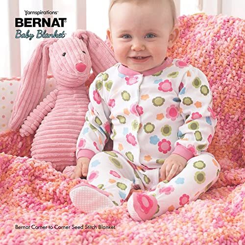 Bernat Baby Blanket Baby Pink Yarn - 3 Pack of 100g/3.5oz - Polyester - 6 Super Bulky - 72 Yards - Knitting/Crochet - Image 5