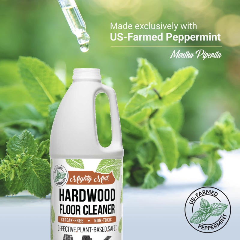 Mighty Mint Hardwood Floor Cleaner, Ready-to-Use with Mops and Sprayers, Natural Mint Scent, 32oz - Image 4