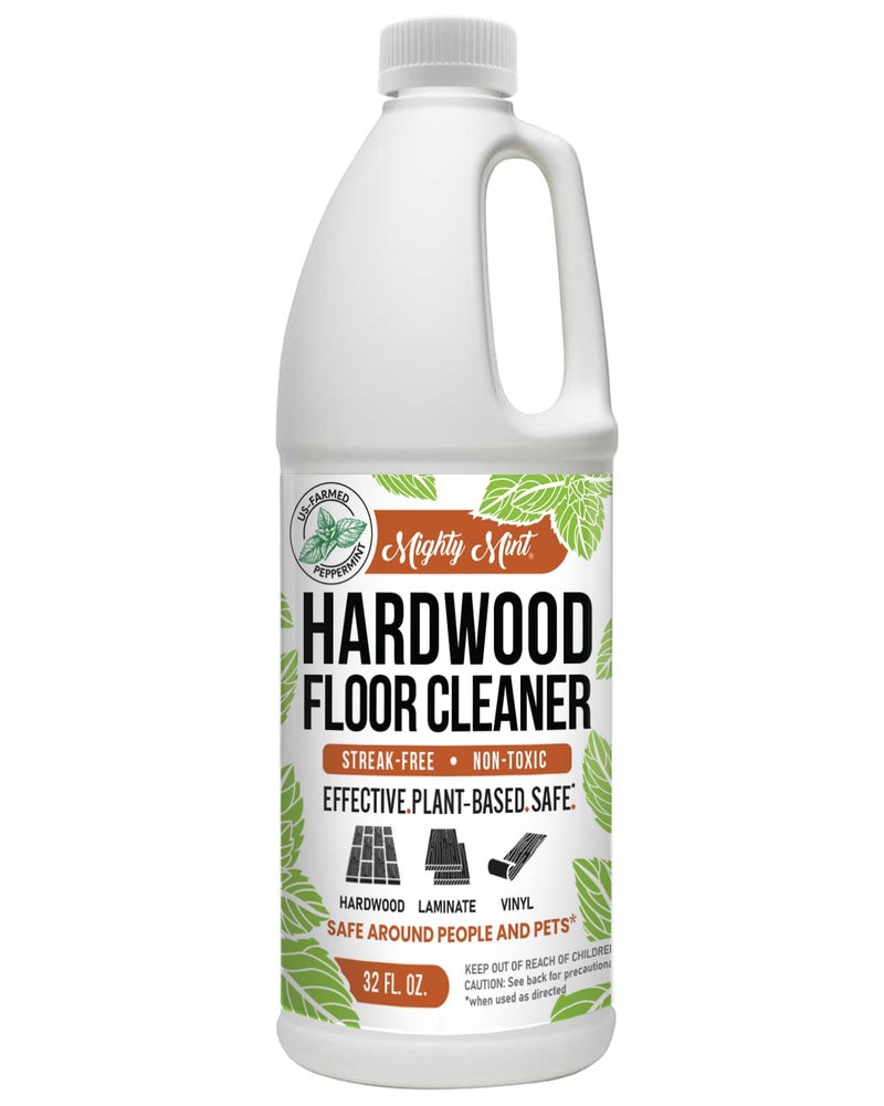 Mighty Mint Hardwood Floor Cleaner, Ready-to-Use with Mops and Sprayers, Natural Mint Scent, 32oz - Image 1