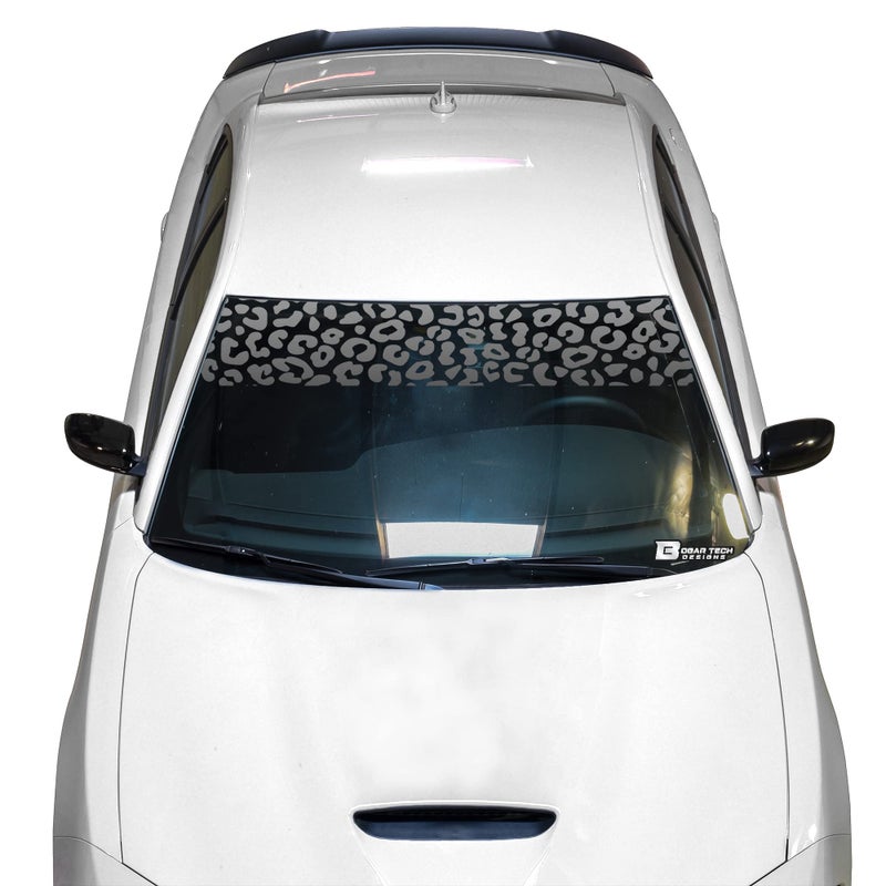 BOGAR TECH DESIGNS Universal Fit Animal Leopard Cheetah Print Decal Vinyl Stickers Cut to Fit Any Vehicle, Matte Black - Image 3