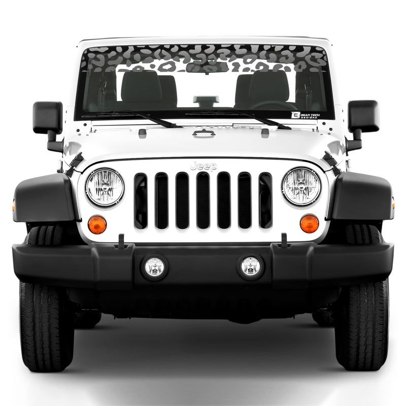 BOGAR TECH DESIGNS Universal Fit Animal Leopard Cheetah Print Decal Vinyl Stickers Cut to Fit Any Vehicle, Matte Black - Image 2