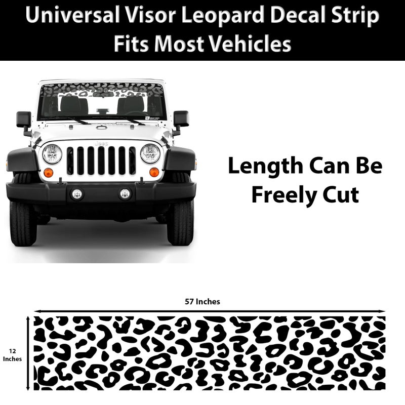 BOGAR TECH DESIGNS Universal Fit Animal Leopard Cheetah Print Decal Vinyl Stickers Cut to Fit Any Vehicle, Matte Black - Image 4