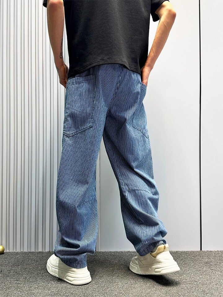Unisex Classic Denim Jeans Loose Fit Daily Outdoor Wear - Image 3
